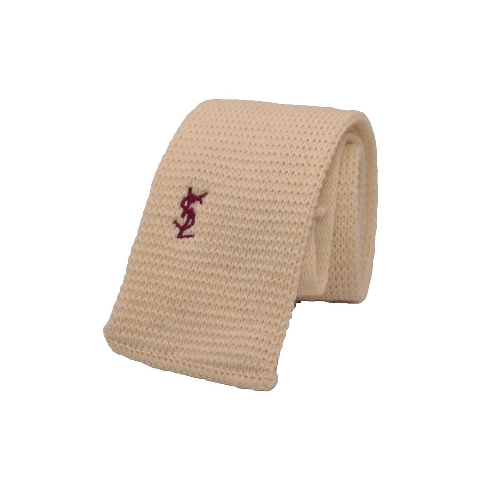 Yves Saint Laurent YSL Tie Beige/Tan Necktie Vintage/Rare
